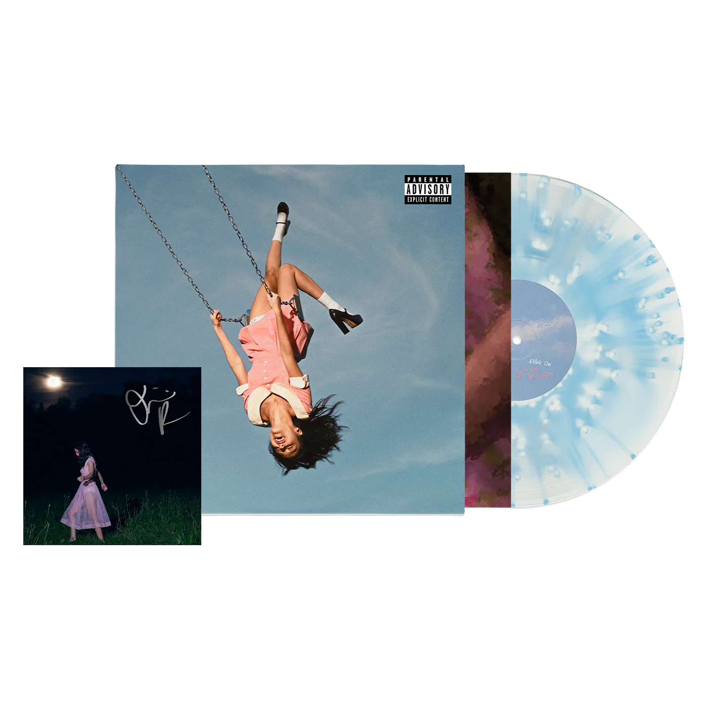 you seem pretty sad for a girl so in love | Vinile pop-up blue 'static lover' + Card Autografata