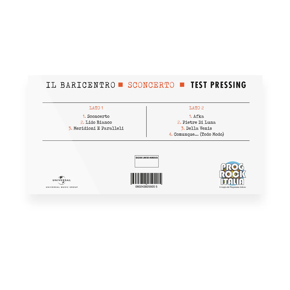 Sconcerto | Vinile Test Pressing - Image 3